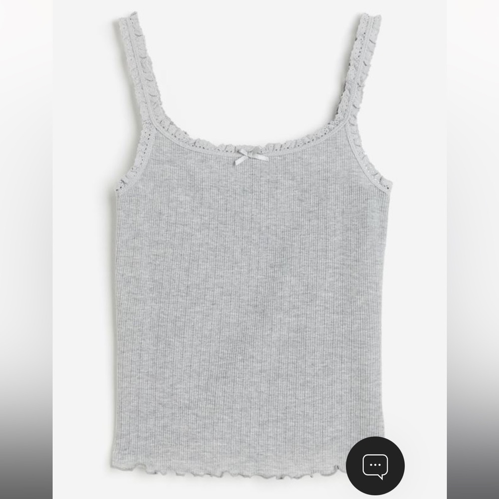 Cropped grey tank top / cami size S